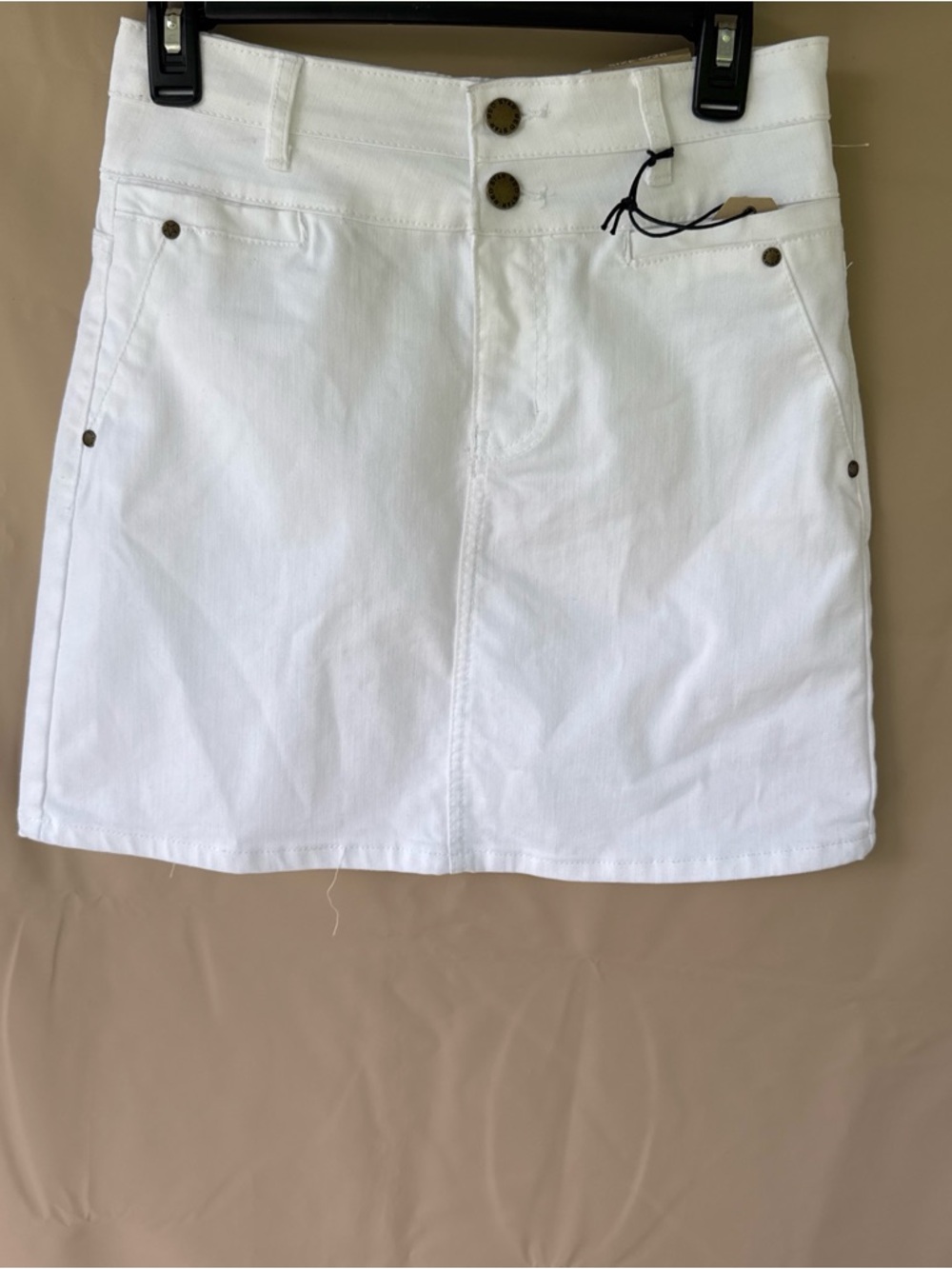 Othr White Denim Mini Skirt